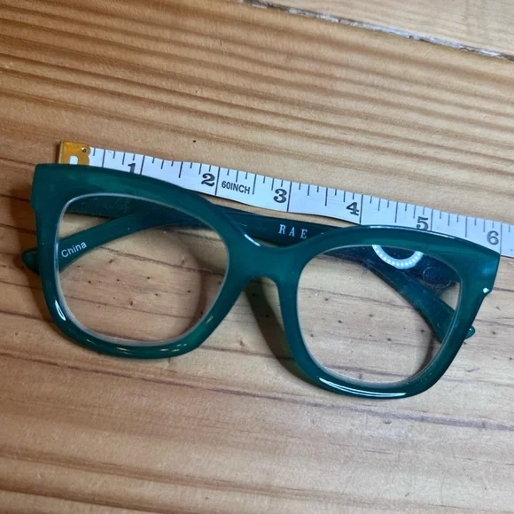 Rae Dunn Green Women's Glass Frames | Thick | Chunky | Trendy - Picture 3 of 11